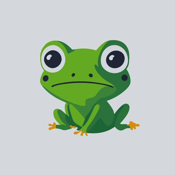 Simple Illustration Frog Cartoon Image — Stock Vector