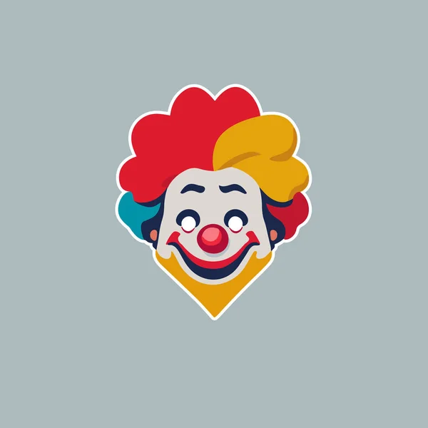 Ілюстрація Голови Клоуна Можна Використовувати Логотип — стоковий вектор