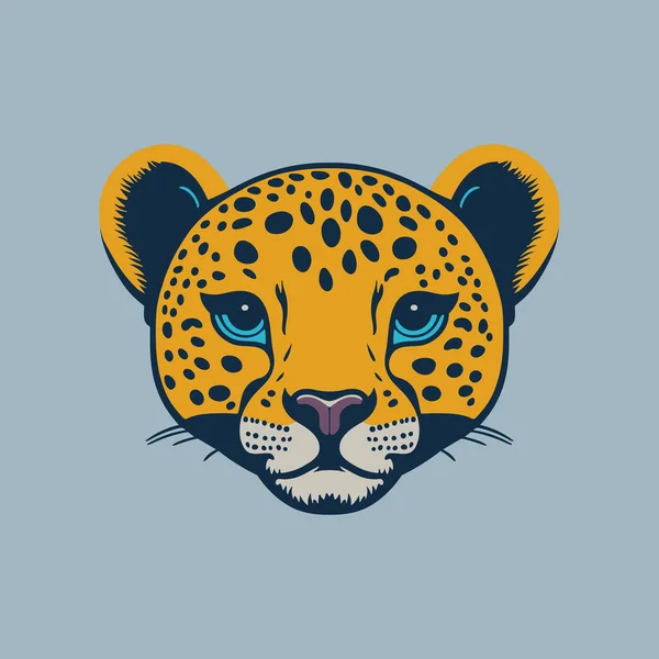 Голова Леопарда Барвисті Ілюстрації Можуть Бути Використані Логотип — стоковий вектор