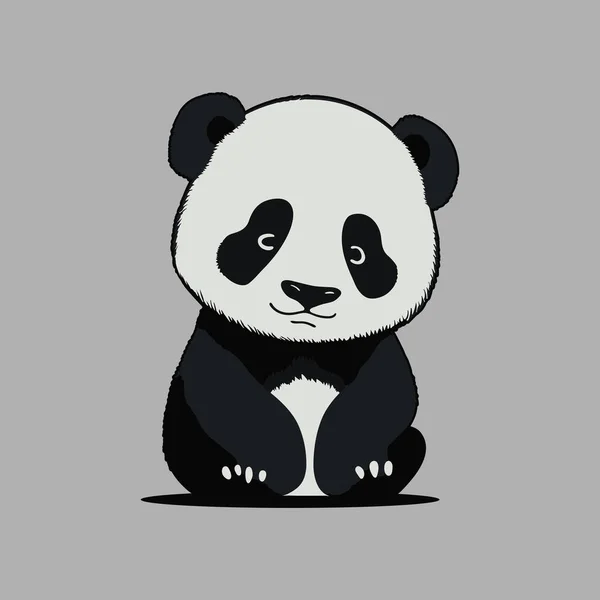 Dibujos Animados Ilustración Panda Lindo Ilustración Simple — Archivo Imágenes Vectoriales
