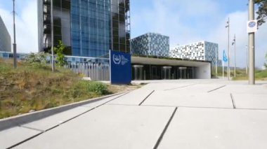 Lahey, Hollanda, 7 Mayıs 2022: Uluslararası Ceza Mahkemesi. ICC 'nin şahısları soykırım, insanlığa karşı suç, savaş ve saldırganlık suçlarından kovuşturma yetkisi bulunuyor 