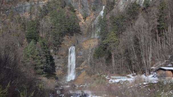 Waterfall Meiringen Alpbach Hasli Valley Canton Bern Switzerland — Stock Video