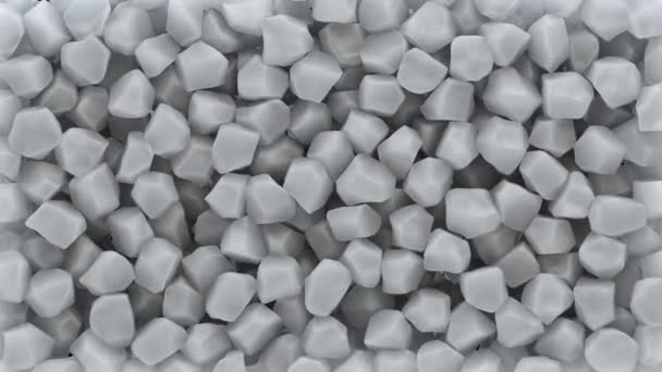 Ice Cubes Falling Animation Ice Cubes Covers Screen Coal Pieces — Stock Video