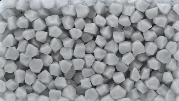 氷のキューブ落下アニメーション 氷のキューブは 画面をカバー 石炭の落下シミュレーション 3Dレンダリング — ストック動画
