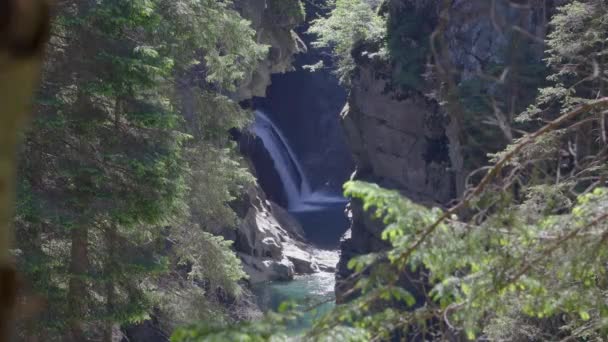 Wasserfall Den Bergen Wasserfall Roffla Schlucht Von Roffla Rofflafall Rofflaschlucht — Stockvideo