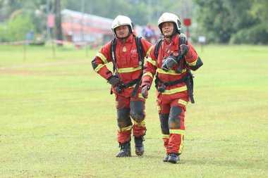 Terengganu 14 Eylül 2023. Terengganu 'da itfaiyeciler için Yetenek Yarışması düzenlendi. Terengganu 14 Eylül 2023. Terengganu 'da itfaiyeciler için yetenek yarışması düzenlendi..