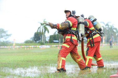Terengganu 14 Eylül 2023. Terengganu 'da itfaiyeciler için Yetenek Yarışması düzenlendi. Terengganu 14 Eylül 2023. Terengganu 'da itfaiyeciler için yetenek yarışması düzenlendi..