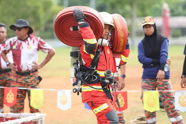 Terengganu Septiembre 2023 Competence Skills Competition Firefighters Celebró Terengganu Terengganu — Foto de Stock