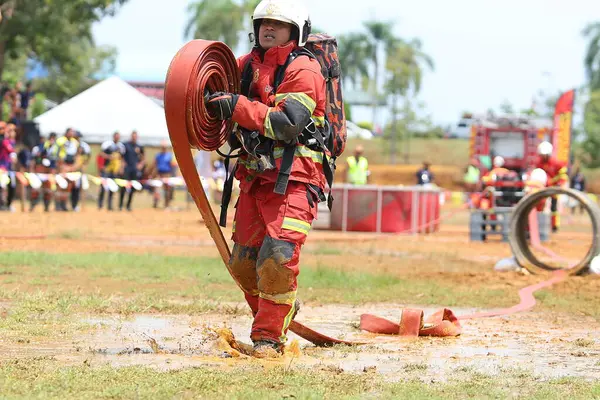 Terengganu September 2023 Competence Skills Competition Firefighters Held Terengganu Terengganu — Stock Photo, Image