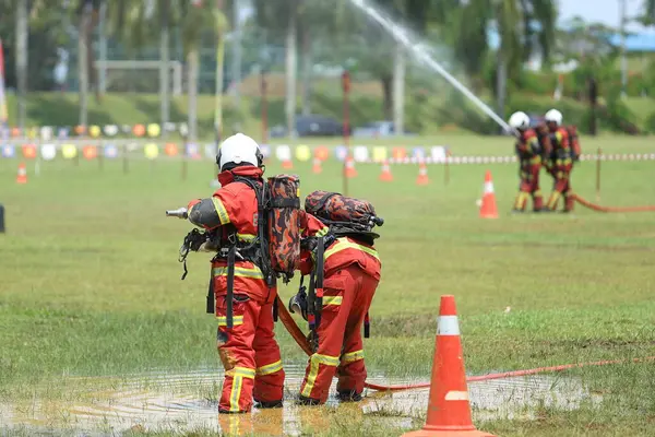 Terengganu September 2023 Competence Skills Competition Voor Brandweerlieden Werd Gehouden — Stockfoto