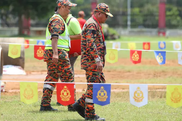 Terengganu Setembro 2023 Competição Competências Para Bombeiros Foi Realizada Terengganu — Fotografia de Stock
