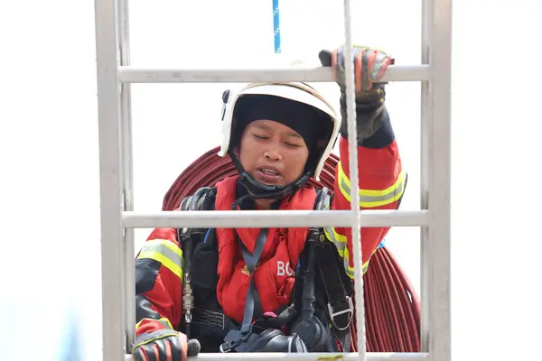 Terengganu Września 2023 Konkurs Umiejętności Kompetencyjnych Dla Strażaków Odbył Się — Zdjęcie stockowe