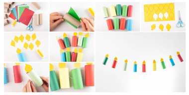 Kağıt mum çelengi nasıl yapılır adım adım öğrenin. Basit el sanatları materyalleri kullanarak dekoratif eşyalar yaratmak. DIY meraklıları için eğlenceli ve eğitici etkinlik 