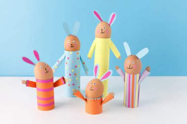 a creative and fun craft project that can be done with simple materials, making it perfect for activities like Easter decorations or children's art projects clipart