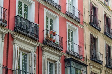 Kentsel peyzaj, mimari detay Madrid, İspanya