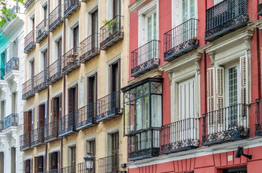 Kentsel peyzaj, mimari detay Madrid, İspanya