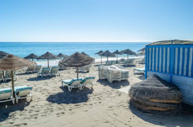 Güney İspanya, Endülüs, Fuengirola plajı manzarası