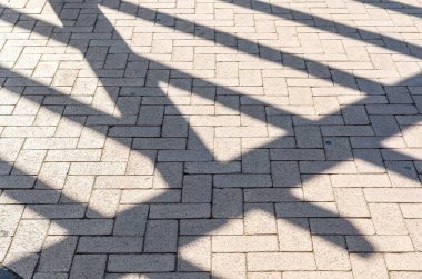 Kaldırımdaki gölgelerin deseni, soyut arkaplan