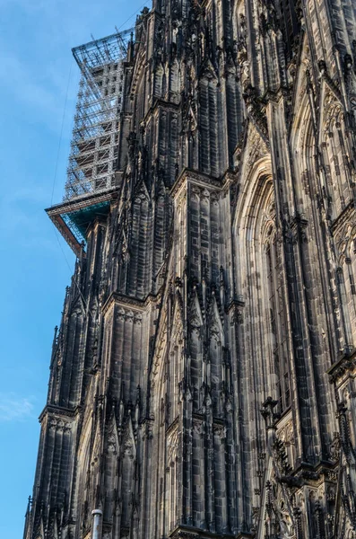 Vlew Famous Gothic Cathedral Cologne North Rhine Westphalia Germany — стоковое фото