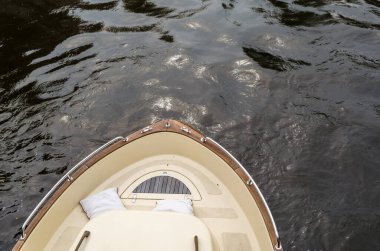Detail of a boat prow seen from above