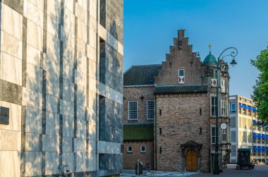 Hollanda 'nın Arnhem kentindeki şehir manzarası, mimari.