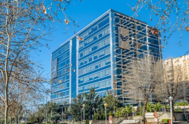 MADRID, SPAIN - DECEMBER 27, 2021: View of the Acerinox headquarters in Madrid, Spain. Acerinox is a stainless steel manufacturing conglomerate group based in Spain