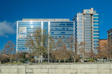 MADRID, SPAIN - DECEMBER 27, 2021: View of the Acerinox headquarters in Madrid, Spain. Acerinox is a stainless steel manufacturing conglomerate group based in Spain