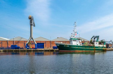 DEN HELDER, THE NETHERLANDS - AUGUST 25, 2013: Ships in the port of Den Helder, North Holland province, The Netherlands