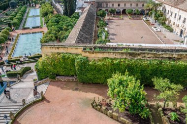 CORDOBA, SPAIN - 16 Şubat 2014: Alcazar de los Reyes Cristianos 'un (İspanyolca 