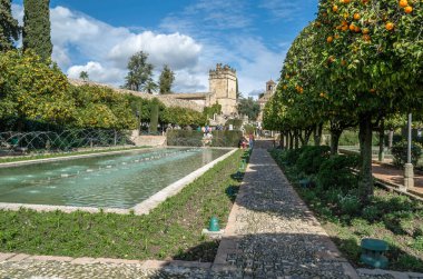 CORDOBA, SPAIN - 16 Şubat 2014: Alcazar de los Reyes Cristianos 'un (İspanyolca 