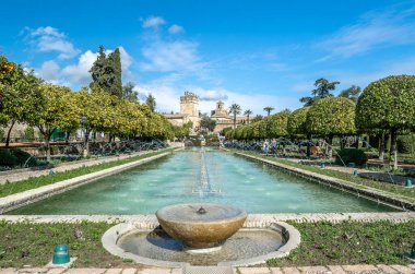 CORDOBA, SPAIN - 16 Şubat 2014: Alcazar de los Reyes Cristianos 'un (İspanyolca 