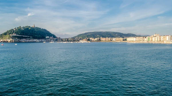 Vista Atardecer Desde Paseo Marítimo Donostia San Sebastián País Vasco — Foto de Stock