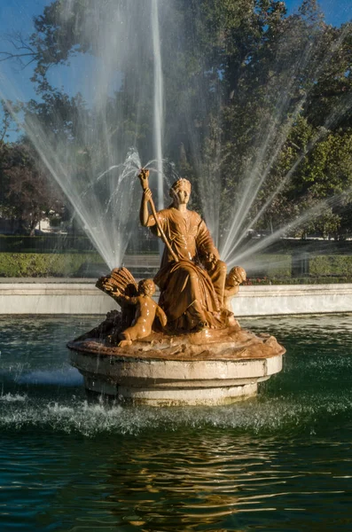 Fontana Parco Aranjuez Comunità Madrid Spagna — Foto Stock