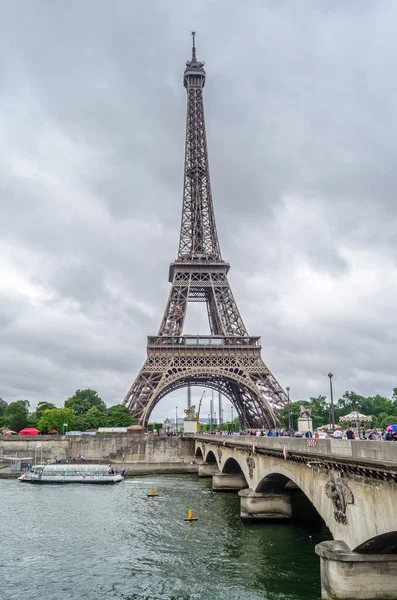Paris França Julho 2014 Vista Torre Eiffel Paris França Com — Fotografia de Stock