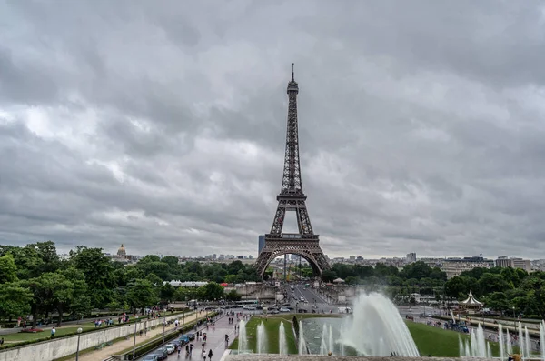 Paris França Julho 2014 Vista Torre Eiffel Paris França Com — Fotografia de Stock