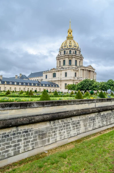 Kilátás Dome Des Invalides Fontos Mérföldkő Párizsban Franciaországban — Stock Fotó