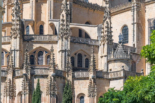 stock image Architectural detial of the Cathedral of Segovia, Spain, built between the 16th and 18th centuries, in Gothic style with some Renaissance features