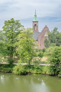 Kopenhag, Danimarka 'da bir kilise manzarası