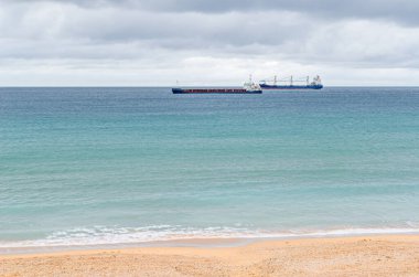 Santander, Cantabria, Kuzey İspanya 'da bir sahil manzarası