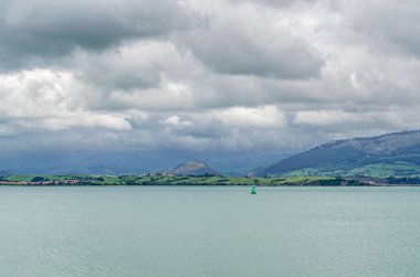 Santander, Cantabria, Kuzey İspanya 'da bir sahil manzarası