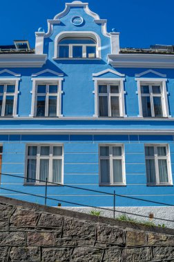 Alesund, More og Romsdal County, Norveç 'teki Art Nouveau mimarisi ile bilinen binaların manzarası