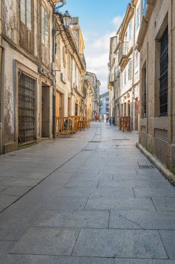 LUGO, İspanya - 24 Ağustos 2022 İspanya 'nın kuzeybatısındaki Lugo, Galiçya' da şehir manzarası