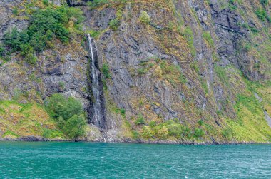 Norveç 'in Vestland ilçesinde bir şelale manzarası