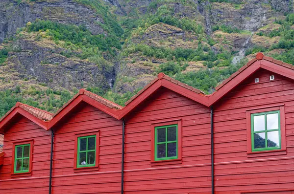 stock image Architecture in the village of Flam, Vestland county, Norway