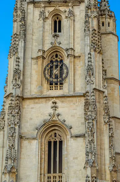 Oviedo, Asturias, Kuzey İspanya 'daki San Salvador Katedrali. Sergide Romanesk, Gotik ve Rönesans eserleri de dahil olmak üzere Romanesk öncesinden Barok 'a kadar çeşitli mimari tarzlar sergileniyor.