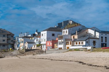 View of the beach in the fishing village of San Cibrao (San Ciprian), Lugo province, Galicia, northwestern Spain clipart