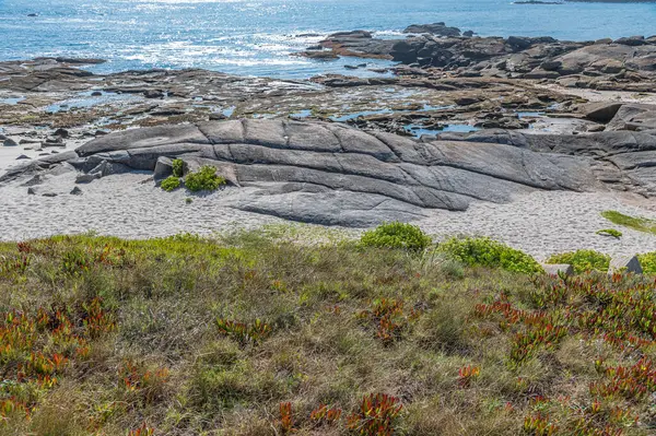 Stock image View of the rocky Galician coast in the village of San Cibrao, Lugo province, northwestern Spain