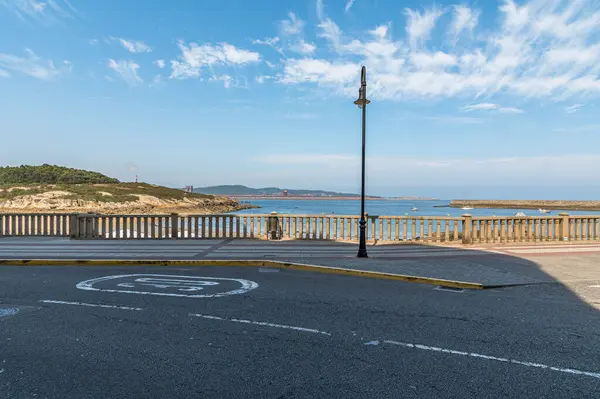 stock image View of a street in the marine village of San Cibrao (San Ciprian), province of Lugo, Galicia, northwestern Spain