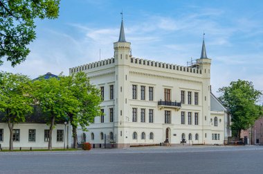 OSLO, NORway - 11 Temmuz 2014: Norveç 'in eski Oslo kentindeki sokakların görüntüsü