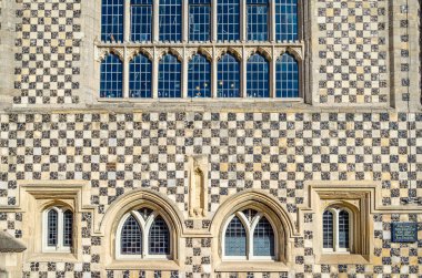King 's Lynn Guildhall' ın cephesi, King 's Lynn, Norfolk, İngiltere' de bir belediye binası, 